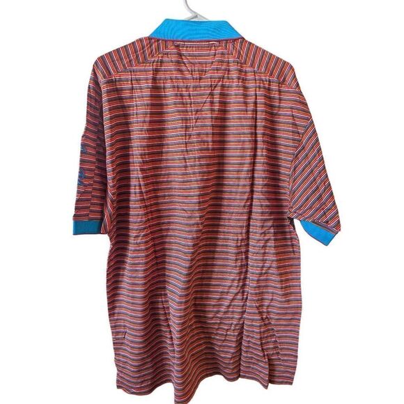 Copley Men's Casablanca Multi-Color Striped Pima Cotton Golf Polo Shirt Size XL - Picture 3 of 9